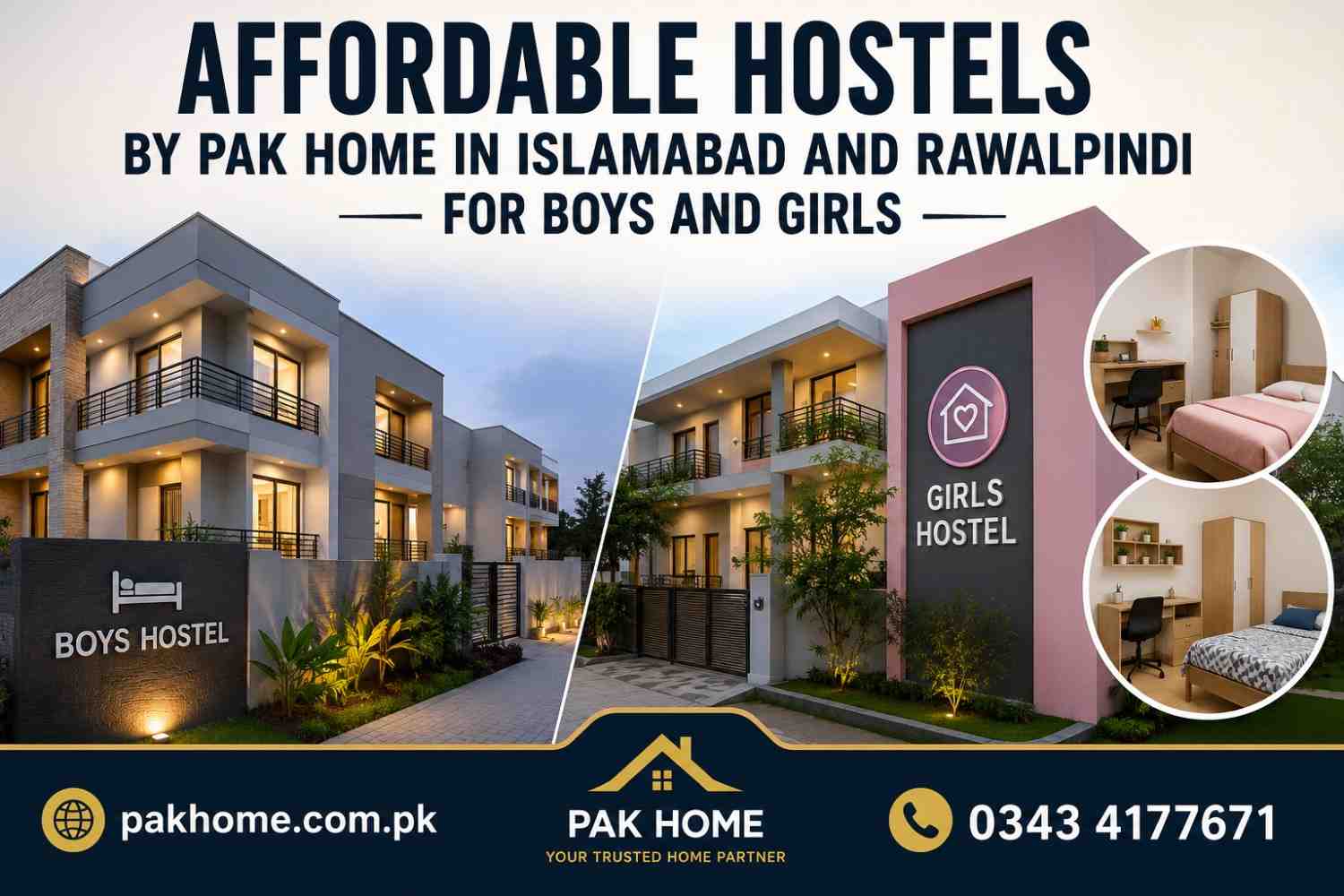 Affordable Hostels by Pak Home in Islamabad and Rawalpindi for Boys and Girls