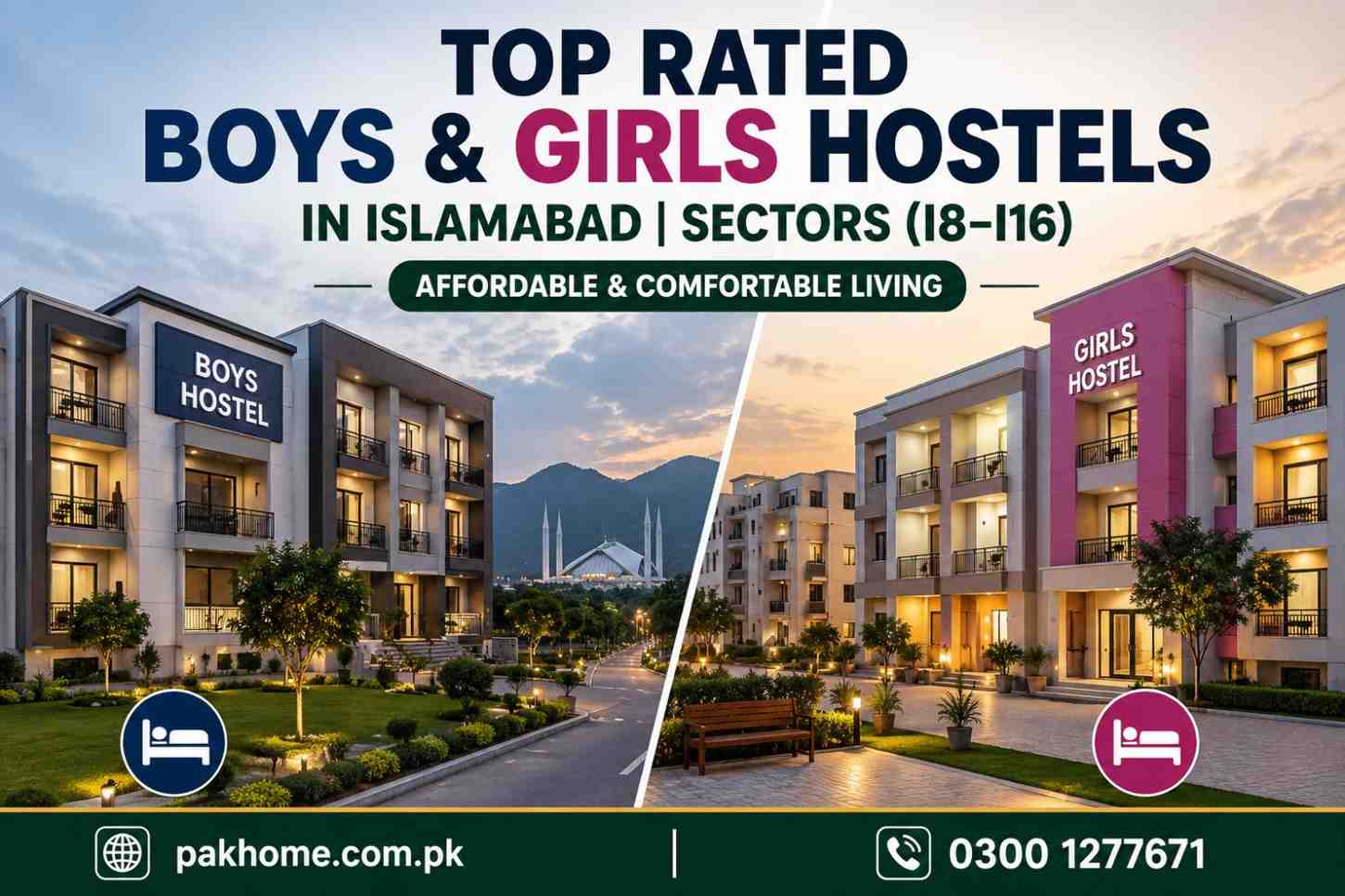 Top Rated Boys & Girls Hostels in Islamabad I Sectors (I8–I16) | Affordable & Comfortable Living