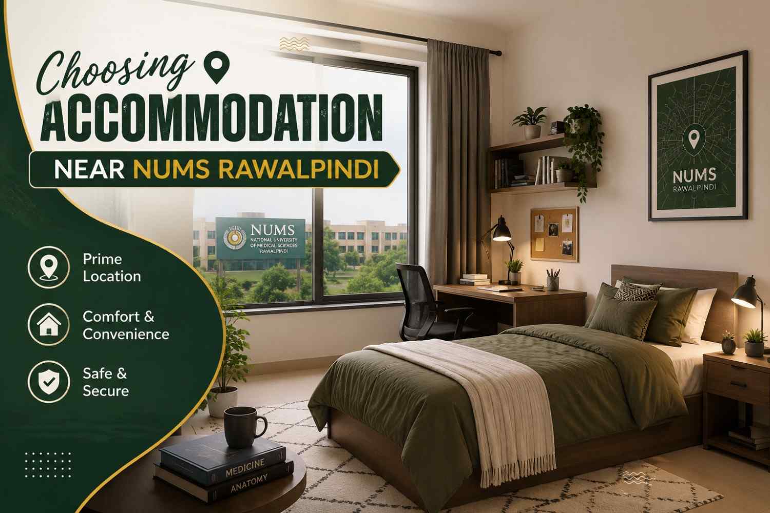 Choosing Accommodation Near NUMS Rawalpindi