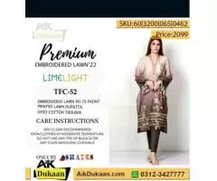 Lime Light-3 PC Embroidered Lawn - 1