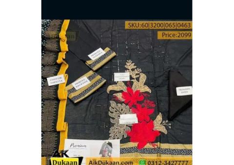 Lime Light-3 PC Embroidered Lawn - 4/4