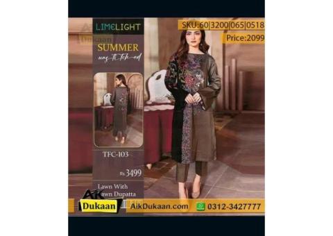 Beautiful Collection of 3 PC  Lawn With Embroidery Work  aikdukaan - 2/8
