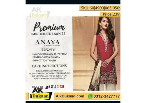 Beautiful Collection of 3 PC  Lawn With Embroidery Work  aikdukaan - 6/8