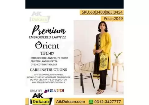 Premium Embroidered Lawn-3 PC Sanoor ,aikdukaan - 5/8