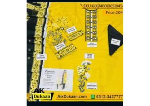Premium Embroidered Lawn-3 PC Sanoor ,aikdukaan - 6/8