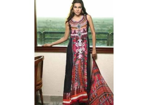 Fully embroidered black Maxi(frock