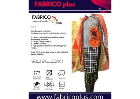 Unstitched summer 3 Piece Lawn Suit Exclusive Collection by FABRICO