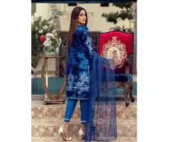 Sunaina Malai Unstitched 3Pcs Suit Eid Dress Kameez Shalwar - 2