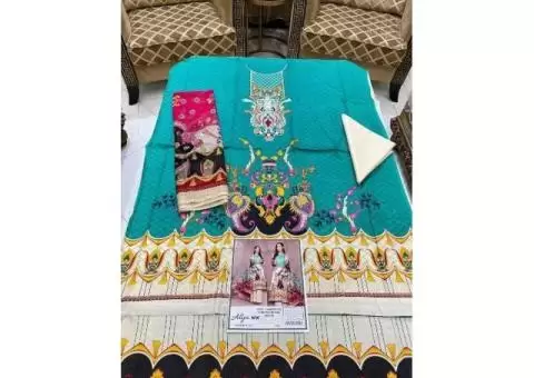 mix brand 3 peace suit lawn - 1/5