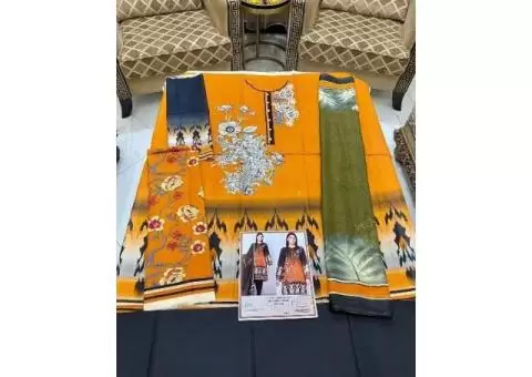 mix brand 3 peace suit lawn - 4/5
