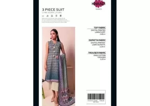 *KHADDI  LAWN DIGITAL STEMP Volume*   *Quality* :  Lawn - 2/4