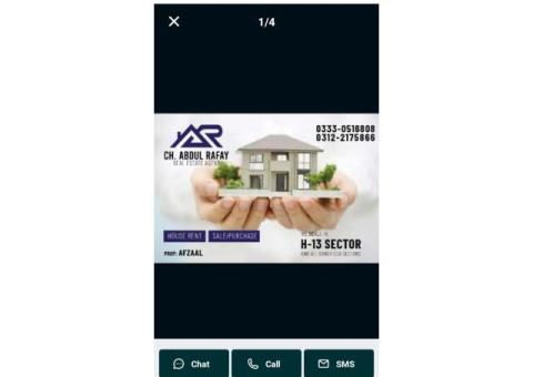 1-Kanal plot Available for Rent Opp Nust Sector H-13 Islamabad