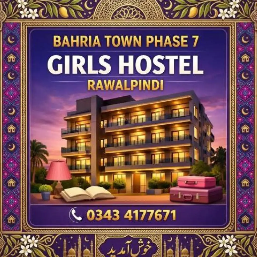 Secure Girls Hostel in Bahria Phase 7 rooms also available