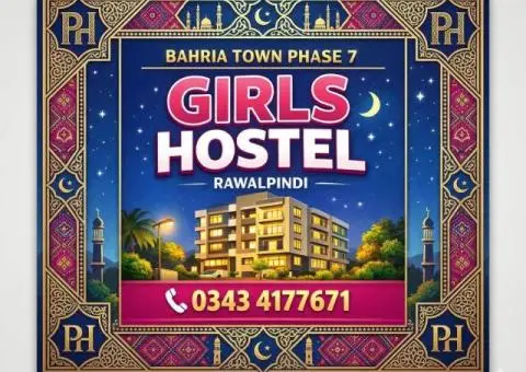 Girls Hostel Bahria Town Phase 7 | Safe & Furnished Rooms