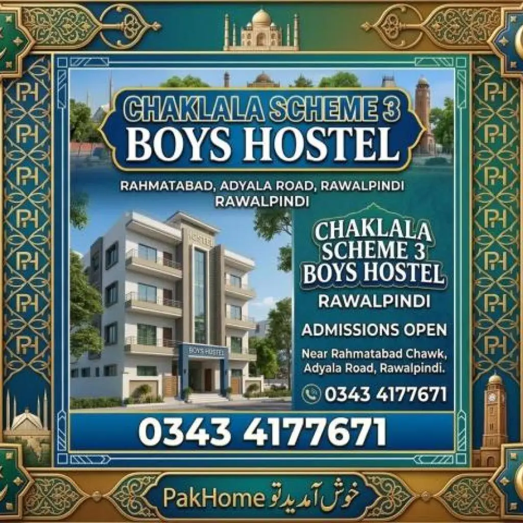 Affordable Hostel Chaklala Scheme 3 Rawalpindi | All Facilities