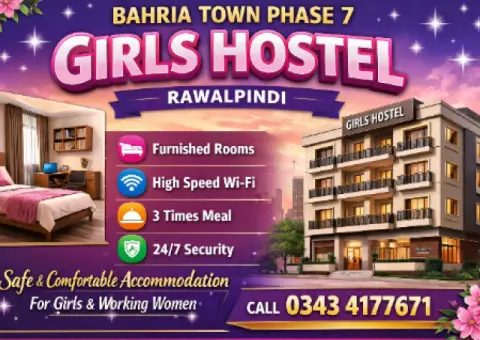 Secure Girls Hostel in Bahria Phase 7 – Comfortable & Peaceful Stay