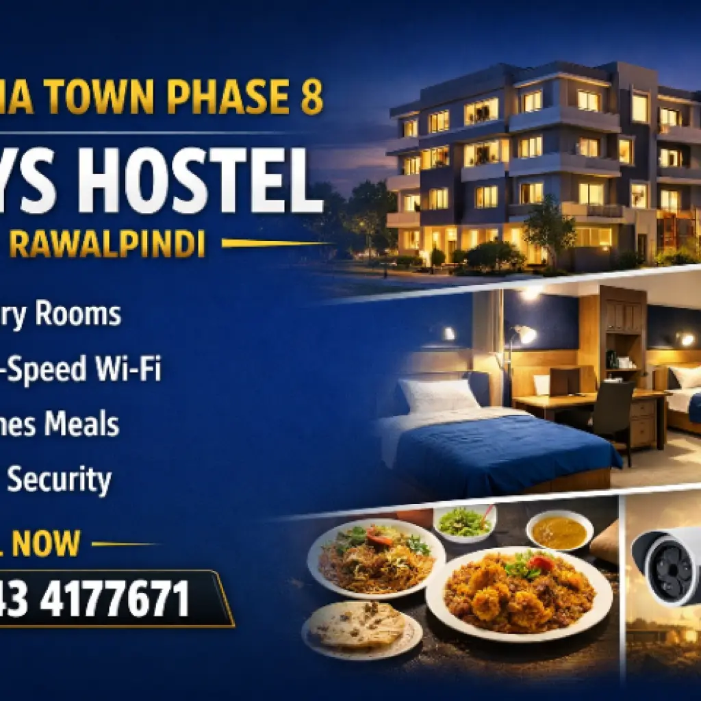 Comfortable Boys Hostel in Bahria Phase 8 – Easy Living for Students