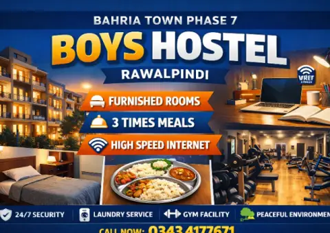 Student Friendly Boys Hostel in Bahria Phase 7 – Peaceful Living