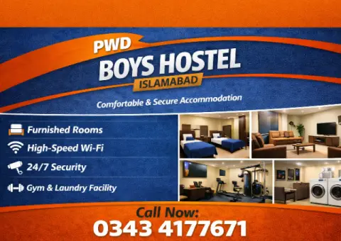 Comfortable Boys Residence Near PWD Islamabad