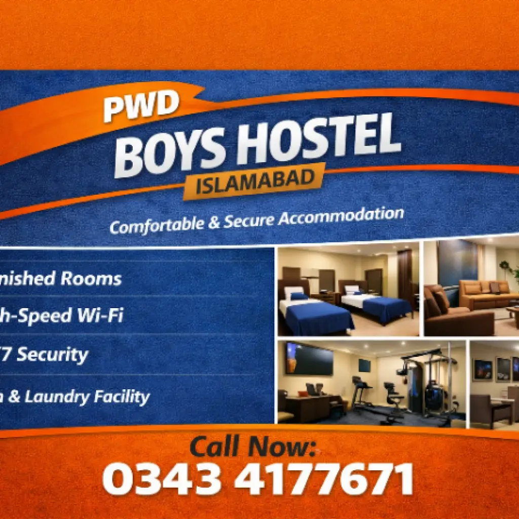 Comfortable Boys Residence Near PWD Islamabad