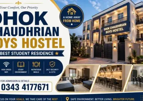 Dhok Chaudhrian Boys Hostel – Affordable Student Accommodation