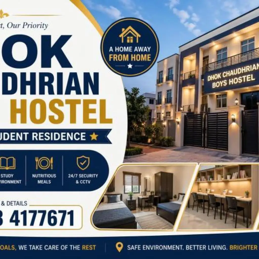Dhok Chaudhrian Boys Hostel – Affordable Student Accommodation