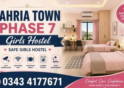 Bahria Town Phase 7 Girls Hostel – Safe & Comfortable Living