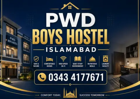 PWD Islamabad Boys Hostel – Comfortable Living for Students