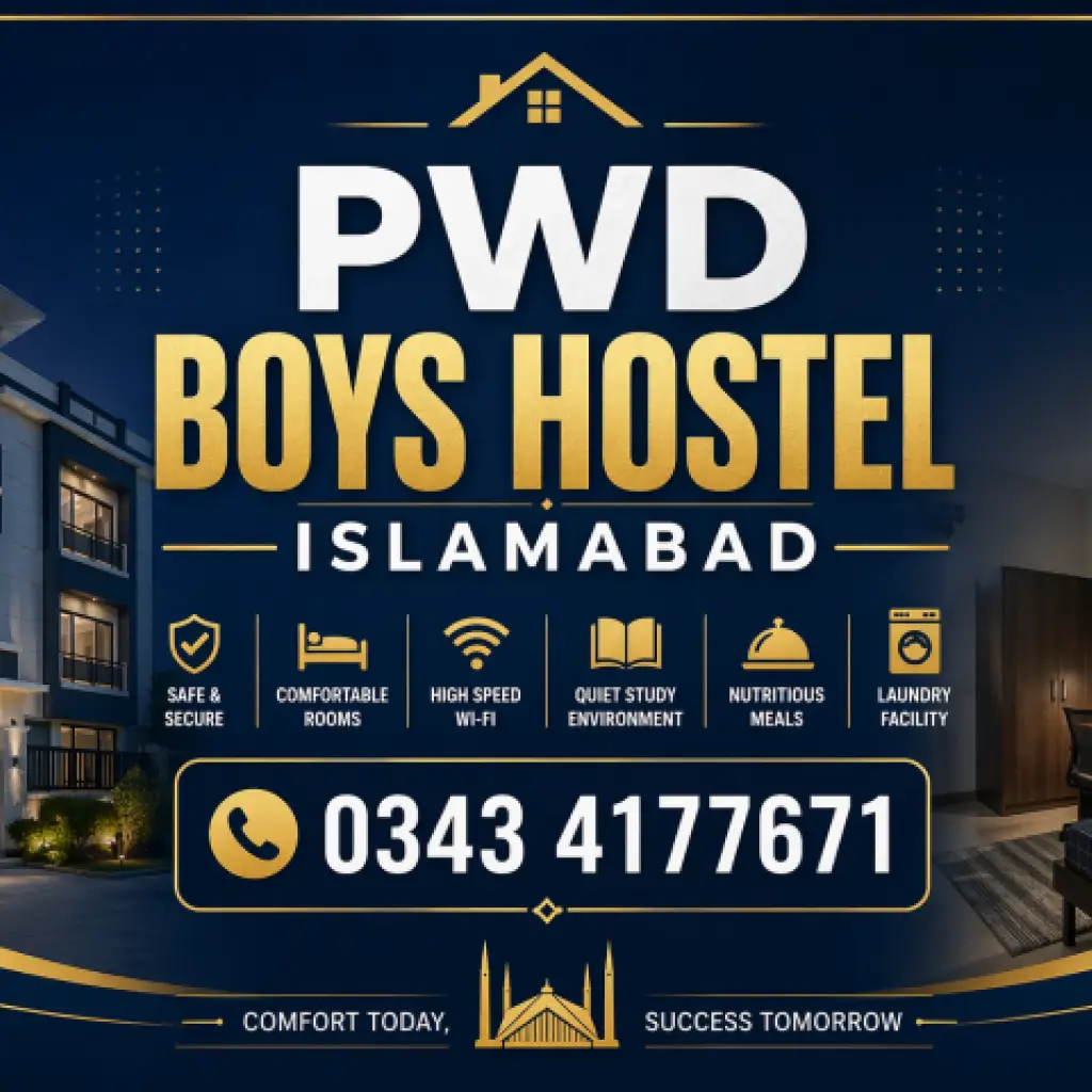 PWD Islamabad Boys Hostel – Comfortable Living for Students