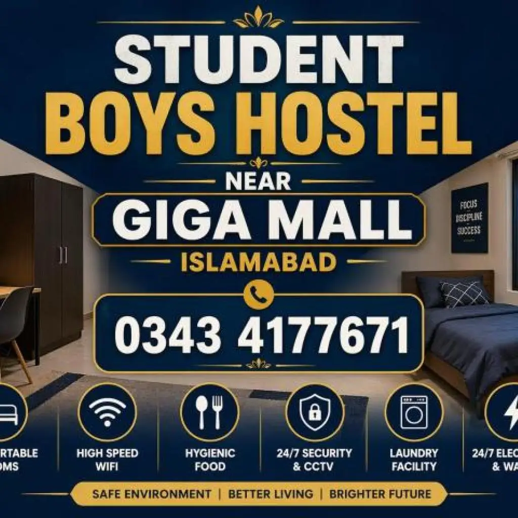 Student Boys Hostel Near Giga Mall Islamabad