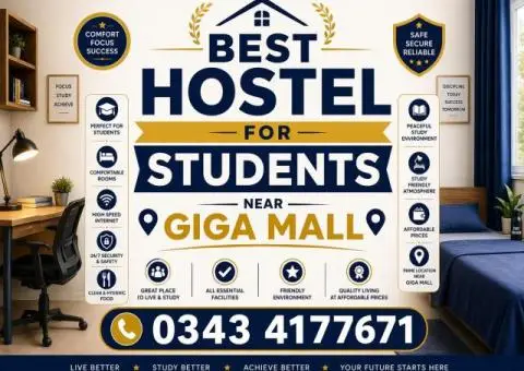 Best Hostel for Students Near Giga Mall