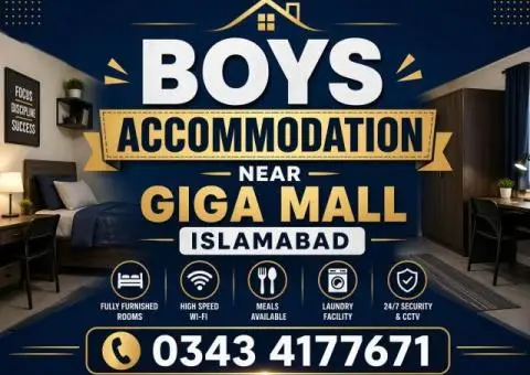Boys Accommodation Near Giga Mall Islamabad