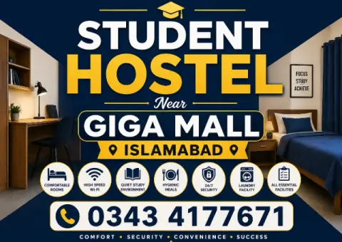 Student Boys Hostel Near Giga Mall Islamabad
