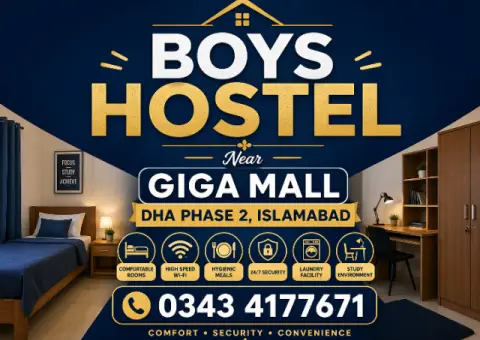 Boys Hostel Near Giga Mall DHA Phase 2 Islamabad