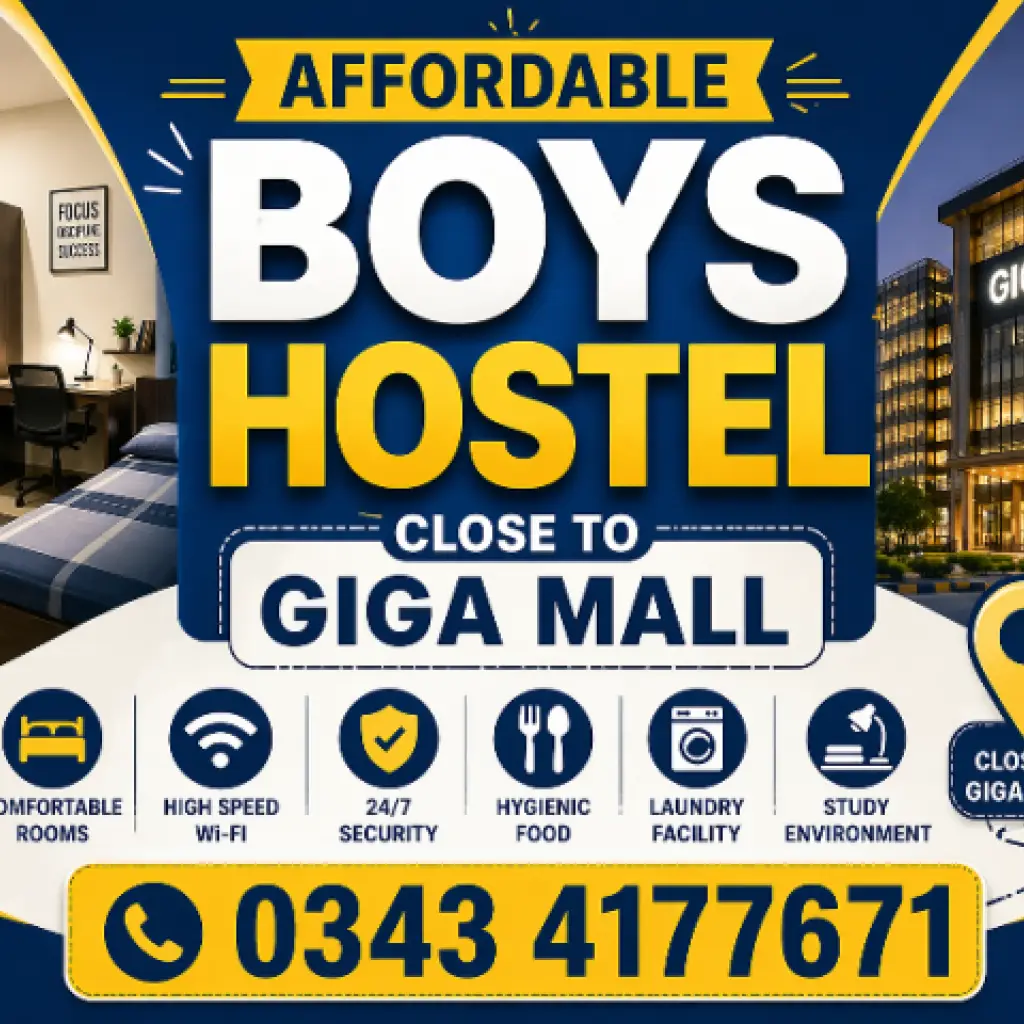 Affordable Boys Hostel Close to Giga Mall