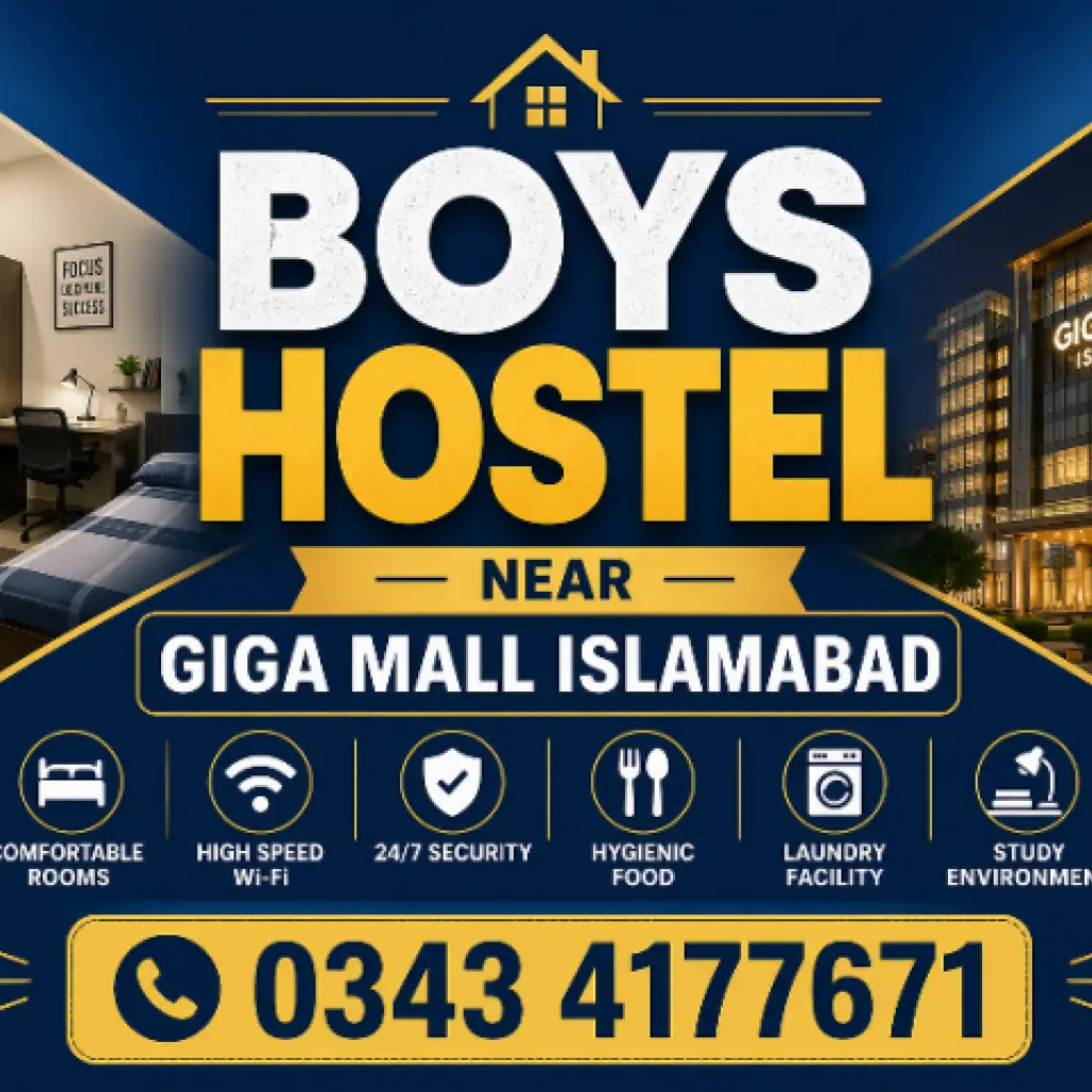 Boys Hostel Near Giga Mall Islamabad
