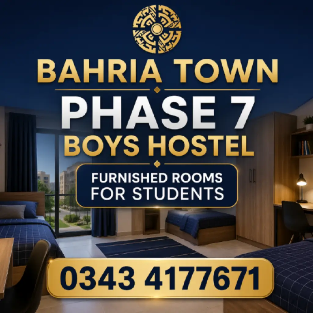 Bahria Town Phase 7 Boys Hostel in Rawalpindi | Furnished Rooms for Students