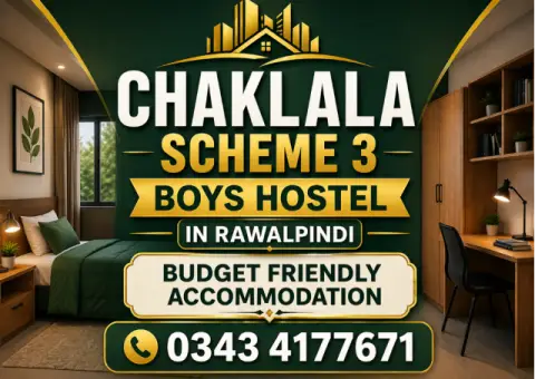 Chaklala Scheme 3 Boys Hostel in Rawalpindi | Budget Friendly