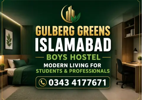 Gulberg Greens Islamabad Boys Hostel | Modern Living for Students & Professionals Experience