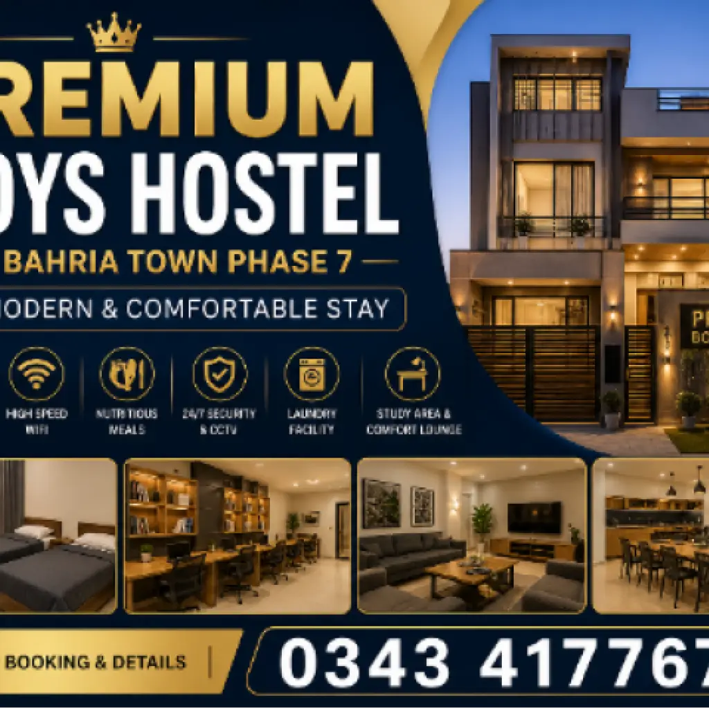 Premium Boys Hostel in Bahria Town Phase 7 | Modern & Comfortable Stay