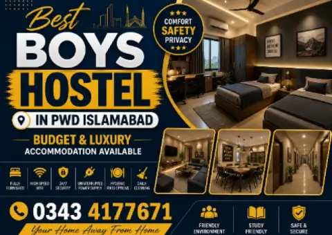 Best Boys Hostel in PWD Islamabad | Budget & Luxury Accommodation Available