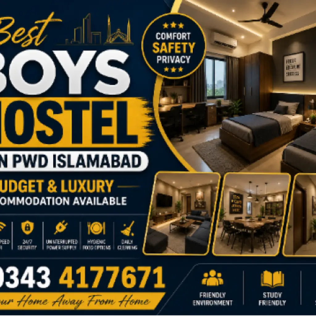 Best Boys Hostel in PWD Islamabad | Budget & Luxury Accommodation Available