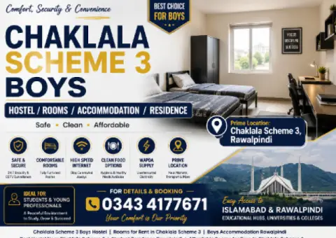 Chaklala Scheme 3 Boys Hostel Rawalpindi