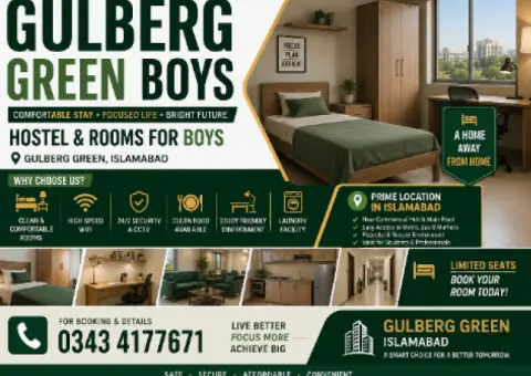 Affordable Boys Rooms in Gulberg Greens Islamabad
