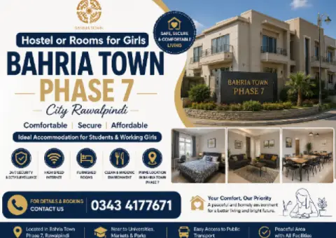 Bahria Town Phase 7 Girls Hostel Rawalpindi – Safe & Comfortable Stay