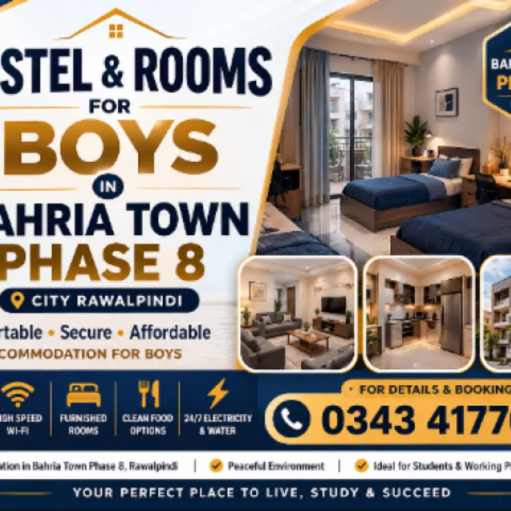 Premium Boys Accommodation in Bahria Phase 8 Rawalpindi