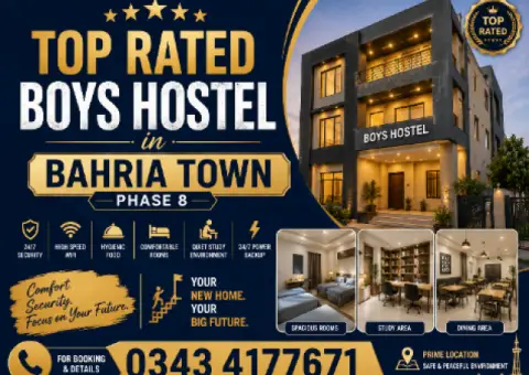 Top Rated Boys Hostel in Bahria Town Phase 8 Rawalpindi