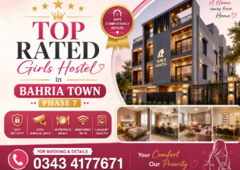 Top Rated Girls Hostel in Bahria Town Phase 7 Rawalpindi