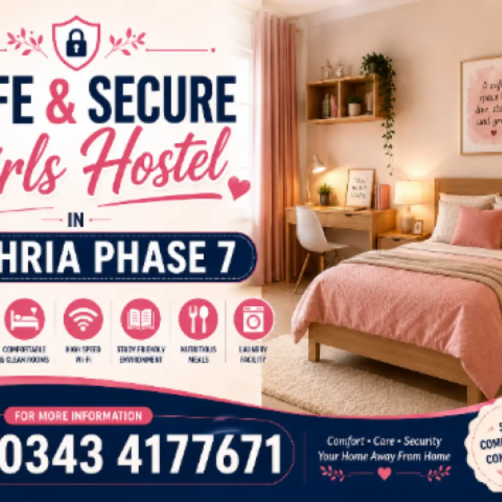 Safe & Secure Girls Hostel in Bahria Phase 7 Rawalpindi
