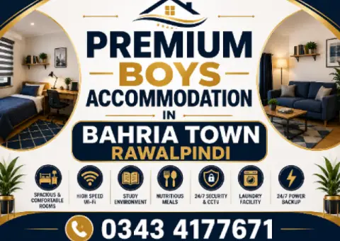 Premium Boys Hostel in Bahria Town Rawalpindi